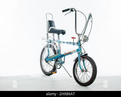 Raleigh chopper mark II, 1980, Front three-quarter. Series launched in 1970 - original tyres Stock Photo