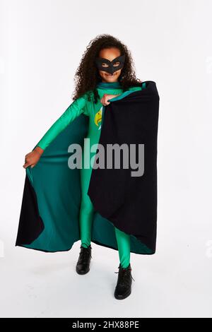 Superhero costume. 8 years oldSuperhero costume. 8 years old Stock Photo