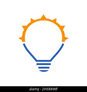 Electric Logo, Light Bulb Vector Template. Eco Energy Power Electricity, Think Idea, Inspiration, Energy Recycle Concept Stock Vector