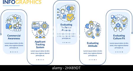 HR skills for business rectangle infographic template Stock Vector