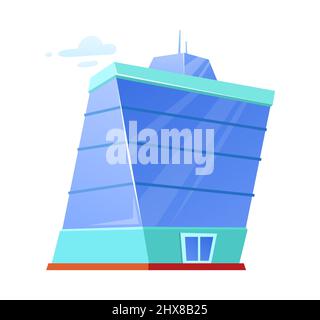 futuristic building on white background vector illustration Stock ...