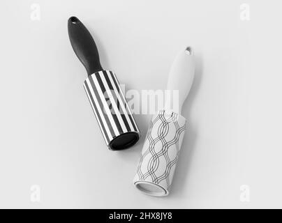 New lint rollers on light background Stock Photo