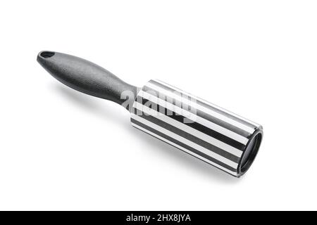 New lint roller on white background Stock Photo