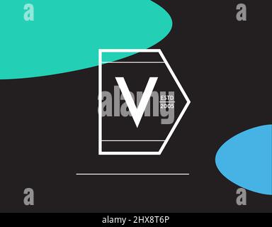 Minimal Geometric Lined Template for Hipster Identity in Vector Stock Vector