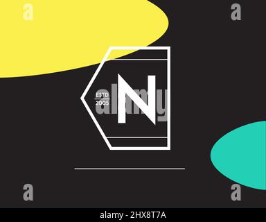 Minimal Geometric Lined Template for Hipster Identity in Vector Stock Vector