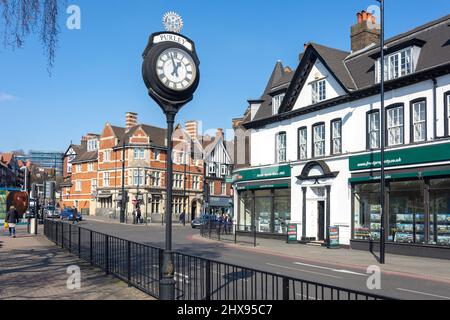 Millennium Clock, Purley Road, Purley, London Borough of Croydon, Greater London, England, United Kingdom Stock Photo