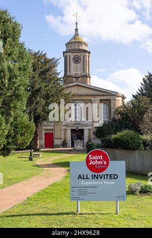 St John's Parish Church, Manor Farm Lane, Egham, Surrey, England, United Kingdom Stock Photo