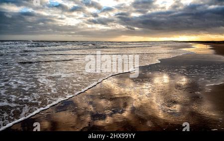 St. Cyrus Beach, Montrose, Scotland, UK Stock Photo