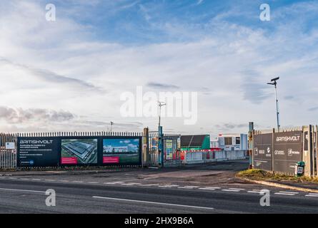 Lithium-ion battery cell developer Britishvolt begins work on a factory to produce electric car batteries on the former site of Blyth Power Station at Stock Photo