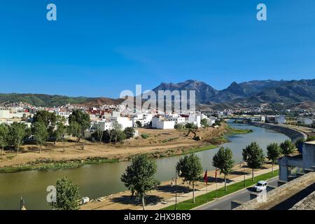 Views of the Martil River from a roof terrace. Tetouan. Morocco. Stock Photo