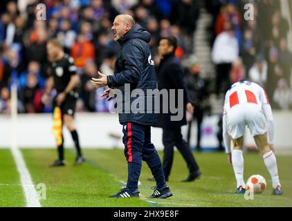 Dejan Stankovic Head coach of FK Crvena zvezda reacts following the final  whistle of the UEFA Europa League match at Giuseppe Meazza, Milan. Picture  date: 25th February 2021. Picture credit should read