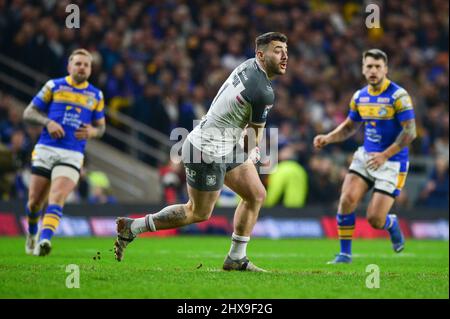 Leeds, UK. 10th Mar, 2022. Leeds, England - 10th March 2022 -  Jake Connor (1) of Hull FC in action. Rugby League Betfred Super League Round 5 Leeds Rhinos vs Hull FC at Headingley Stadium, Leeds, UK  Dean Williams Credit: Dean Williams/Alamy Live News Stock Photo