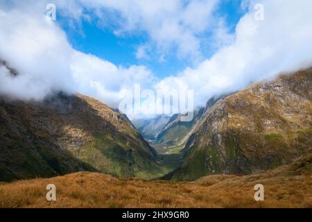 Clinton Canyon, Fiordland National Park, Milford Track Great Walk, South Island New Zealand Stock Photo