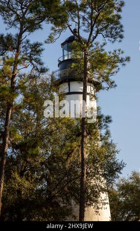 Historic Amelia Island Lighthouse in Fernandina Beach, Florida. Stock Photo