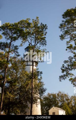 Historic Amelia Island Lighthouse in Fernandina Beach, Florida. Stock Photo