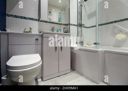 Clean and modern bathroom Stock Photo