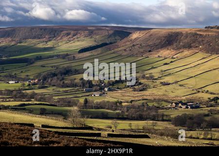 Great Fryupdale from Glaisdale Rigg above Street, North York Moors National Park, Yorkshire, England Stock Photo