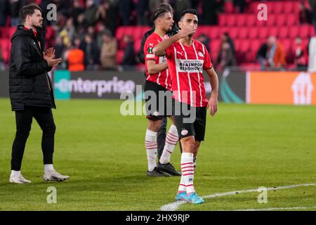 Eindhoven, Netherlands. 10th Mar, 2022. EINDHOVEN, NETHERLANDS - MARCH 10: Eran Zahavi of PSV during the UEFA Conference League Round of 16 Leg One match between PSV Eindhoven and F.C. Copenhagen at the PSV Stadion on March 10, 2022 in Eindhoven, Netherlands (Photo by Patrick Goosen/Orange Pictures) Credit: Orange Pics BV/Alamy Live News Stock Photo