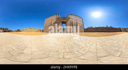 The Temple of Horus at Edfu in Panorama 360 VR Stock Photo