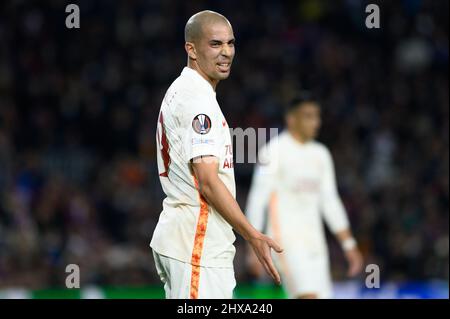 Barcelona, Spain. 10th Mar, 2022. Sofiane Feghouli of Galatasaray AS during the UEFA Europa League match between FC Barcelona and Galatasaray ASat Camp Nou in Barcelona, Spain. Credit: DAX Images/Alamy Live News Stock Photo