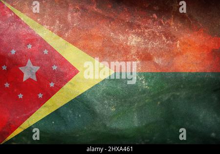 Top view of retro flag of Rincon , untied states of America with grunge texture. USA patriot and travel concept. no flagpole. Plane design, layout. Fl Stock Photo