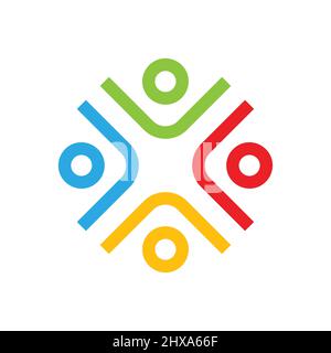 Abstract vector technology icon. Colorful logo. Stock illustration. Stock Vector