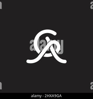 letter g thread line wire logo vector Stock Vector