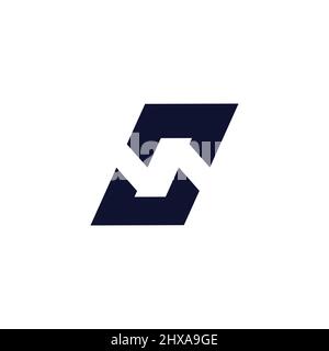 letter s square frame geometric simple logo vector Stock Vector