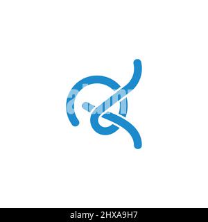 letter ok abstract overlap linear logo vector Stock Vector