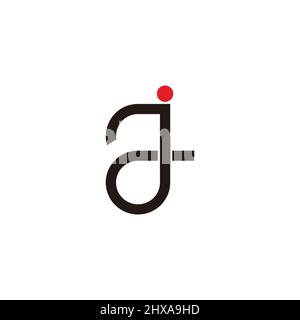 letter jd simple geometric linked line logo vector Stock Vector