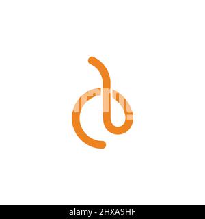 letter cb loop overlapping line logo vector Stock Vector