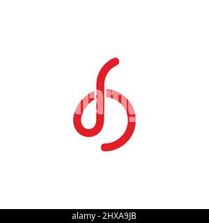 letter dd abstract linear geometric logo vector Stock Vector