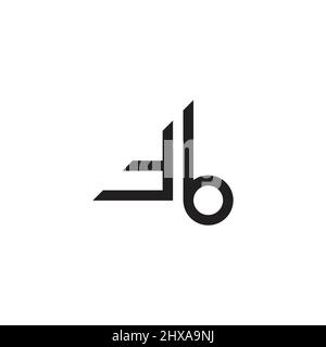letter tb abstract lowercase geometric logo vector Stock Vector