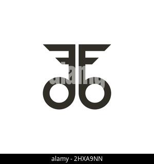 letter db key symbol simple symmetric logo vector Stock Vector