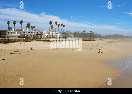 Pismo Beach, California, USA - March 3, 2022. Pismo Beach, a vintage coastal city in San Luis Obispo County, California Central Coast, view from the P Stock Photo