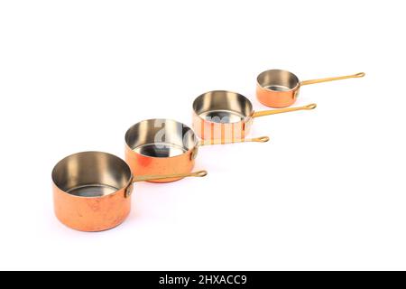 Metal Measuring Cups Isolated On White Stock Photo - Download