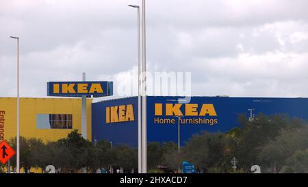 Ikea store at Miami - MIAMI, FLORIDA - FEBRUARY 14, 2022 Stock Photo