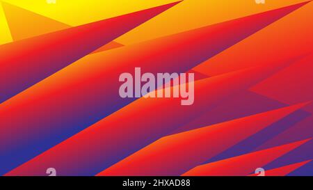 Red blue triangle abstract background Stock Vector