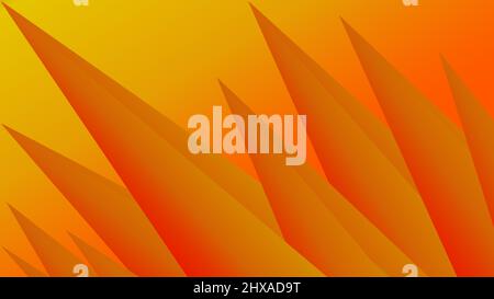 3d triangle abstract background in orange color wrap Stock Vector
