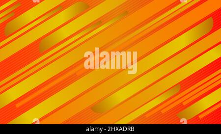 Straight line abstract background with orange gradient Stock Vector
