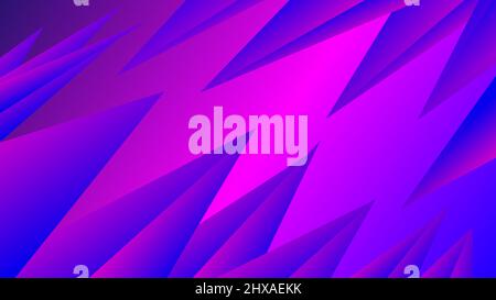 Abstract background triangle design with neon light Stock Vector