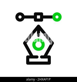 Vector pen tool icon. Pixel perfect, editable stroke Stock Vector