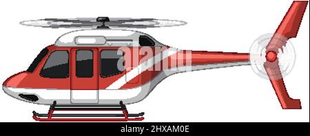 Emergency helicopter on white background illustration