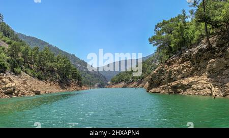 Green Canyon and Manavgat River in the mountains of Antalya region, Turkey, on a sunny summer day Stock Photo