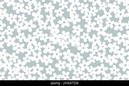 Floral seamless with hand drawn color flowers. Cute summer background. Modern floral compositions. Fashion vector stock illustration for wallpaper Stock Vector