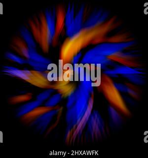 An abstract illustration in a colorful flower illusive shape Stock Photo