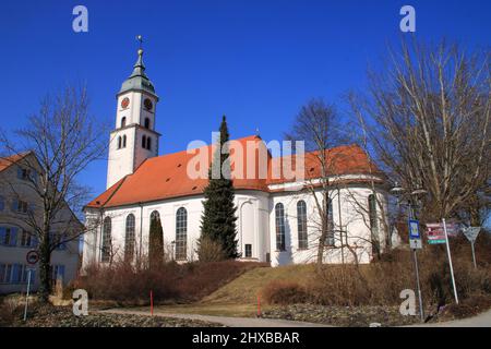 The Catholic Church of St. Verena in Bad Wurzach Stock Photo