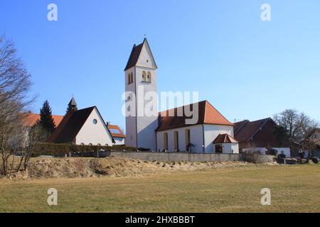 View of the Catholic parish church of St. Ulrich in Dietmanns Stock Photo