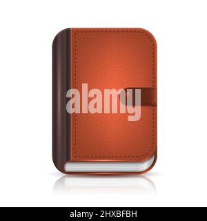 Diary book vector illustration isolated on white background. Stock Vector