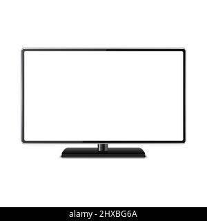 Tv monitor illustration isolated on white background. Stock Vector